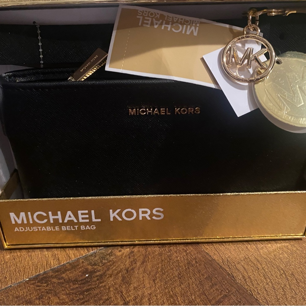 Black Michael Kors Belted Bag